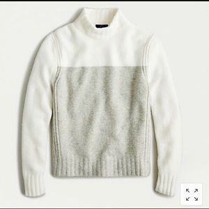 - J Crew Colorblock Sweater in Super Soft Yarn